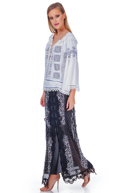 Fusta organza cu perle RM-9